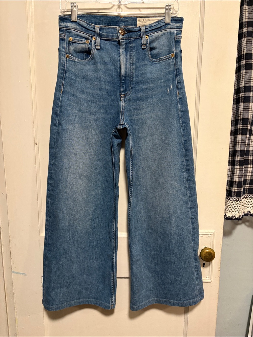 Rag & Bone Flexi Sofie High Rise Wide Leg Crop Jean Sz 27 Monterosso Inseam 26”